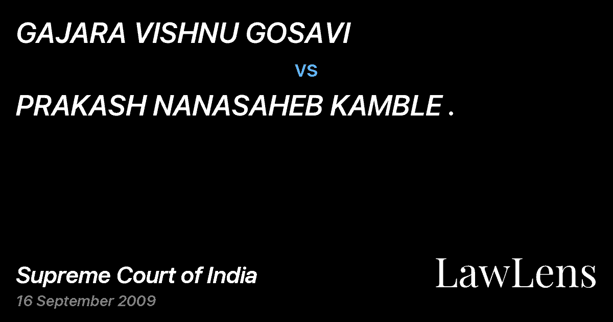 Preview image for GAJARA VISHNU GOSAVI vs. PRAKASH NANASAHEB KAMBLE .