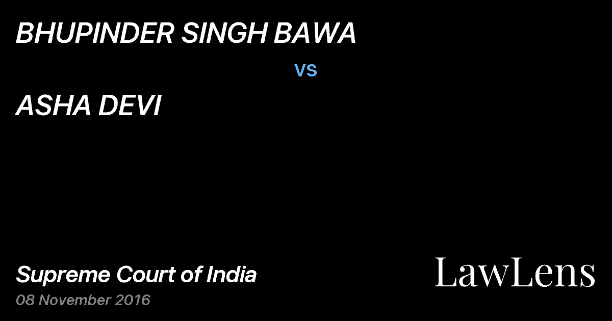 Preview image for BHUPINDER SINGH BAWA vs. ASHA DEVI
