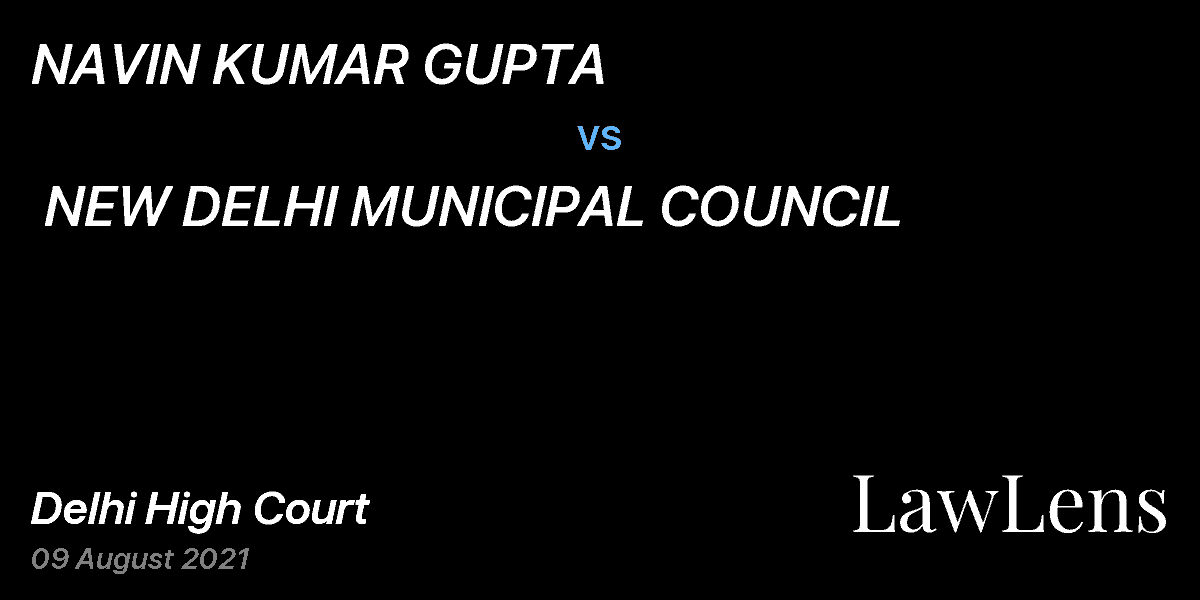 Preview image for NAVIN KUMAR GUPTA  vs.  NEW DELHI MUNICIPAL COUNCIL