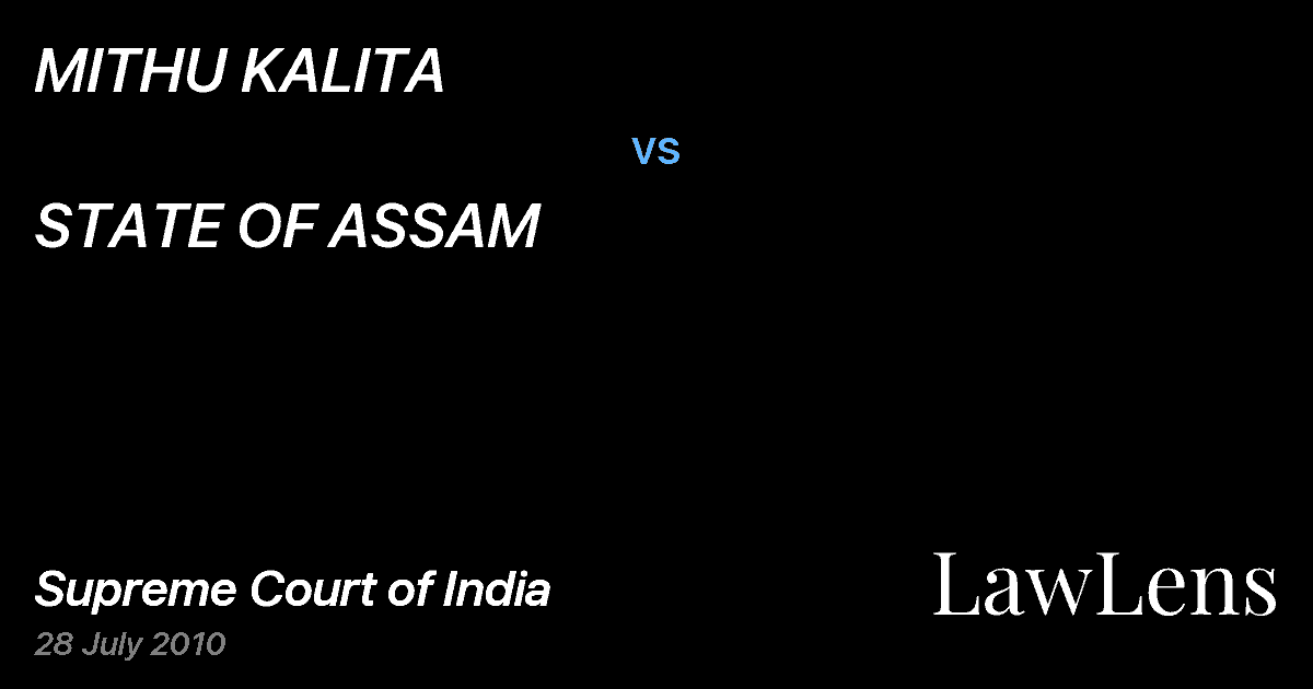 Preview image for MITHU KALITA vs. STATE OF ASSAM
