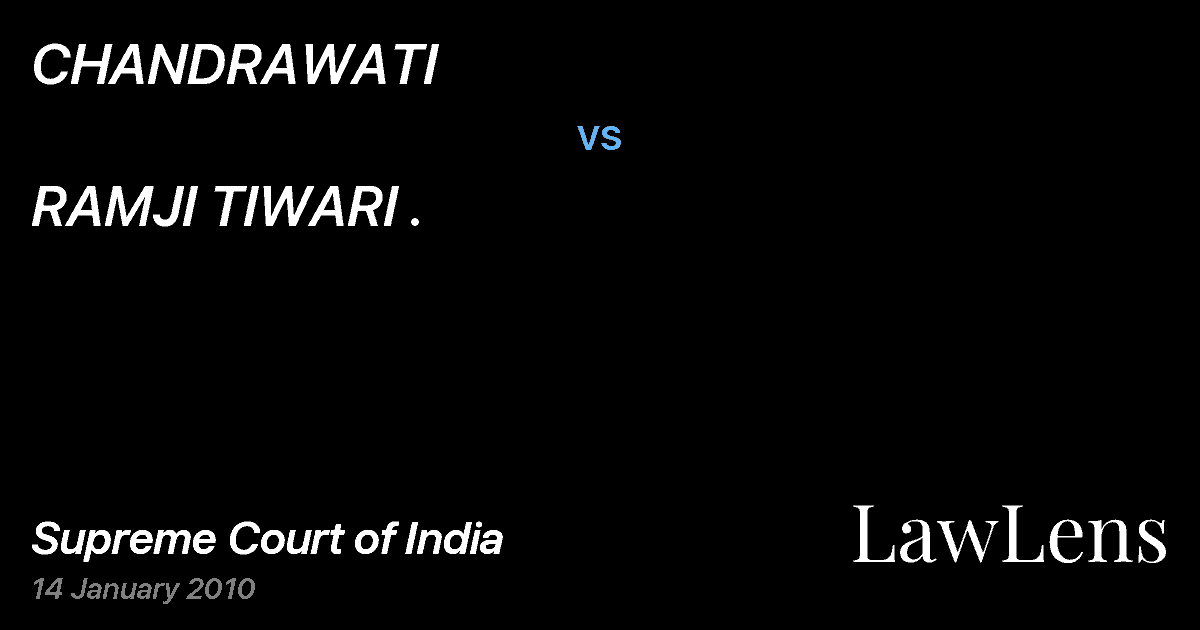 Preview image for CHANDRAWATI vs. RAMJI TIWARI .