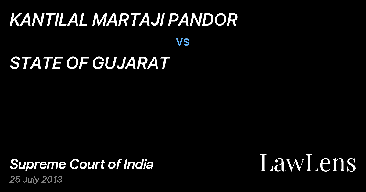 Preview image for KANTILAL MARTAJI PANDOR vs. STATE OF GUJARAT