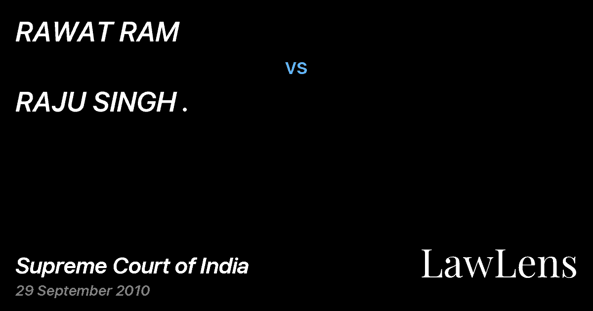 Preview image for RAWAT RAM vs. RAJU SINGH .