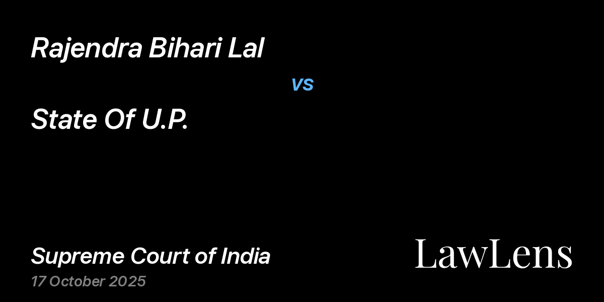 Preview image for Rajendra Bihari Lal vs. State Of U.P.