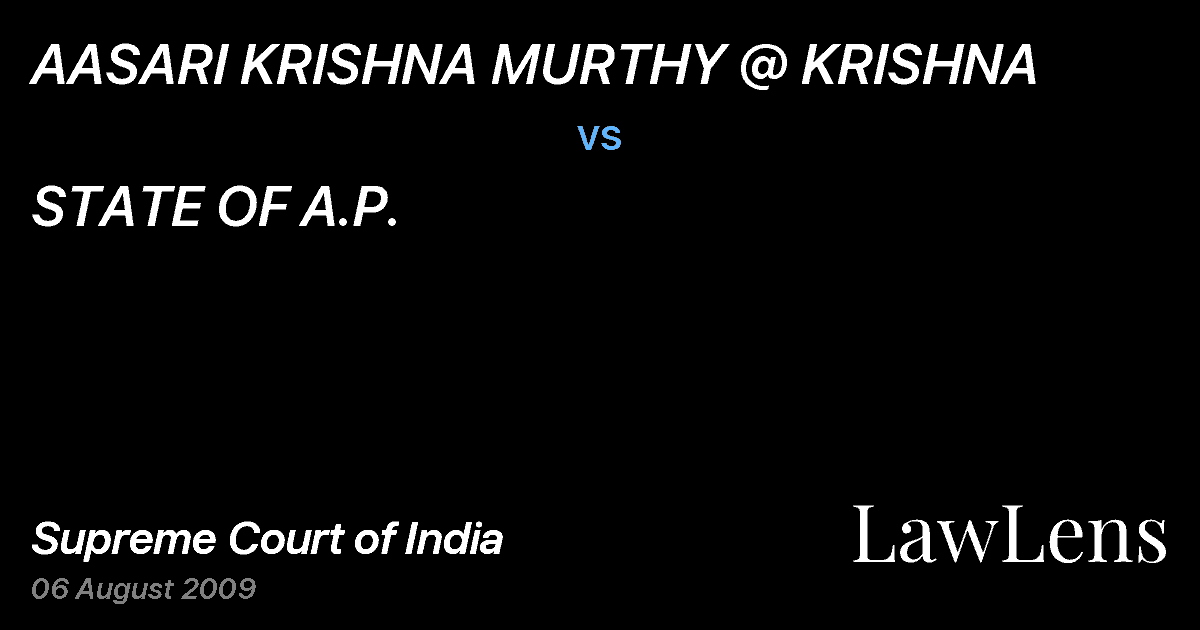 Preview image for AASARI KRISHNA MURTHY @ KRISHNA vs. STATE OF A.P.
