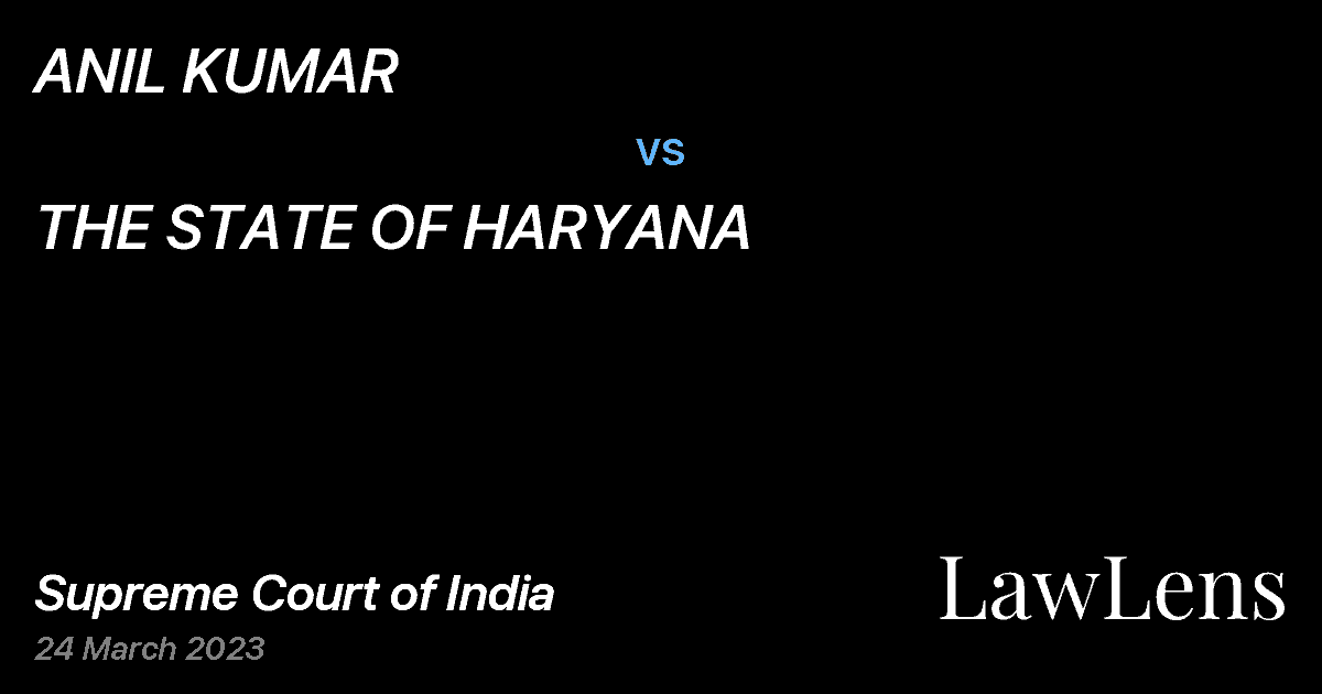 Preview image for ANIL KUMAR vs. THE STATE OF HARYANA