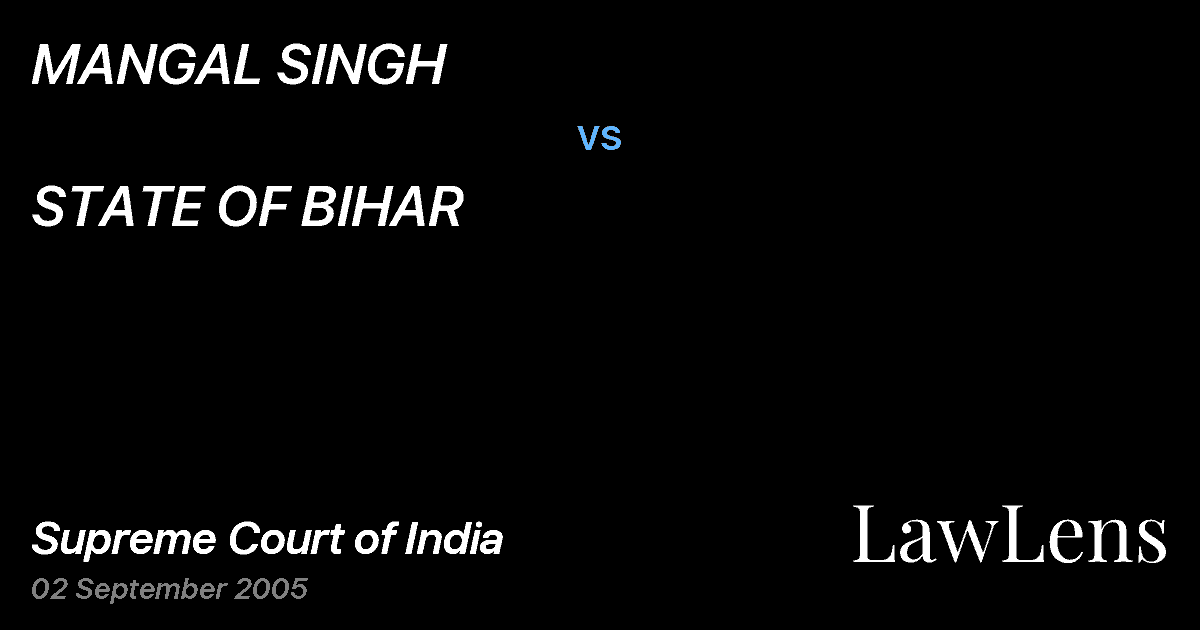 Preview image for MANGAL SINGH vs. STATE OF BIHAR