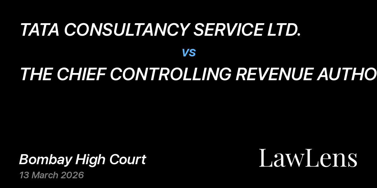 Preview image for TATA CONSULTANCY SERVICE LTD. vs. THE CHIEF CONTROLLING REVENUE AUTHORITY AND ANR.