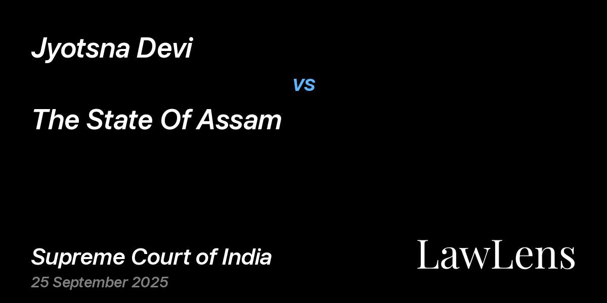 Preview image for Jyotsna Devi vs. The State Of Assam