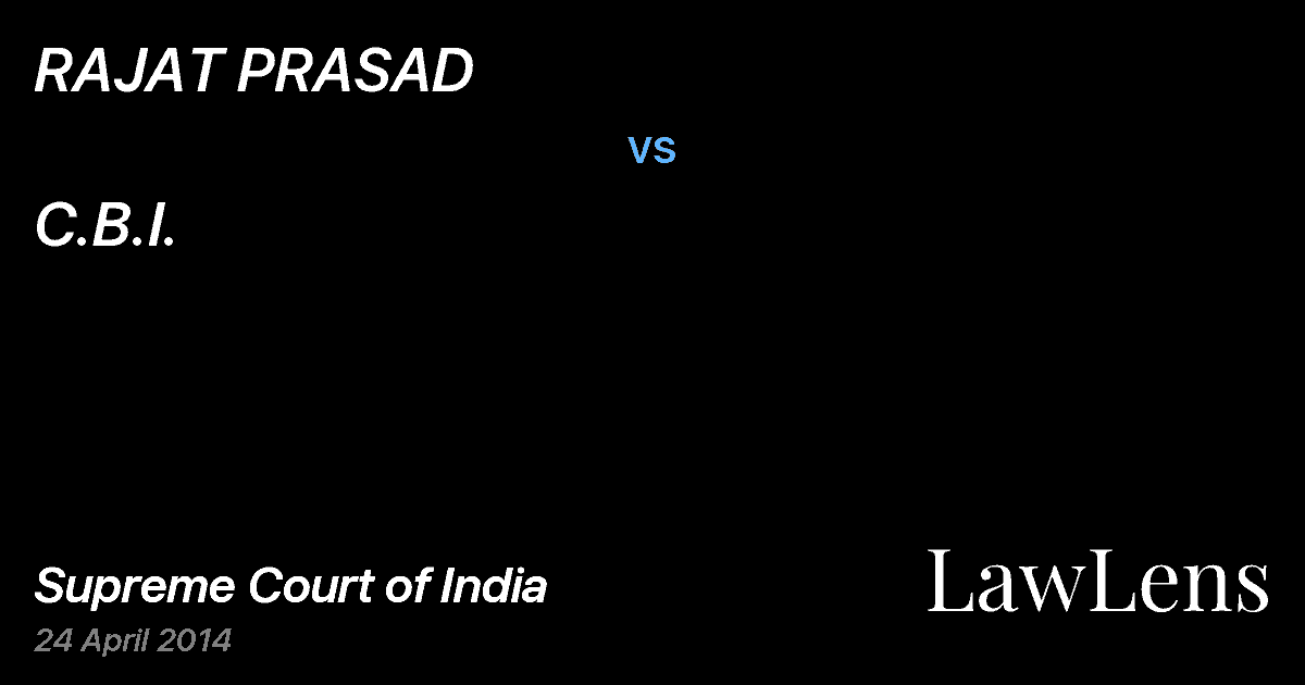Preview image for RAJAT PRASAD vs. C.B.I.