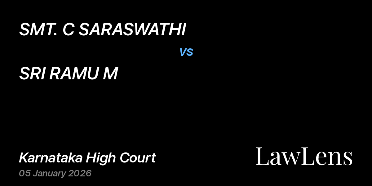 Preview image for SMT. C SARASWATHI vs. SRI RAMU M
