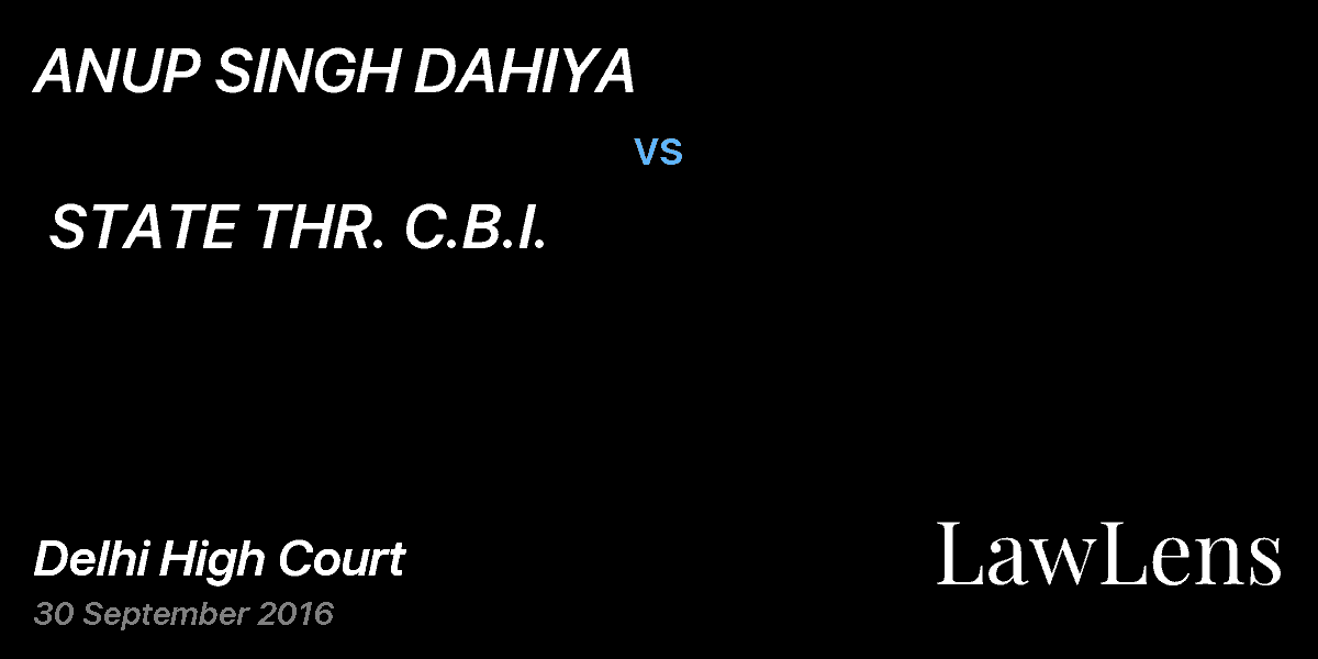 Preview image for ANUP SINGH DAHIYA  vs.  STATE THR. C.B.I.