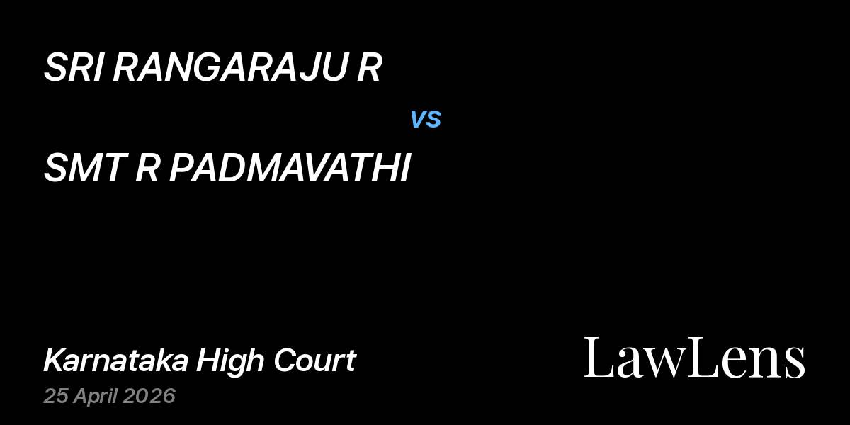 Preview image for SRI RANGARAJU R vs. SMT R PADMAVATHI