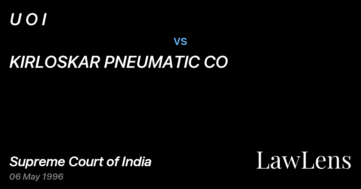 Preview image for U O I vs. KIRLOSKAR PNEUMATIC CO