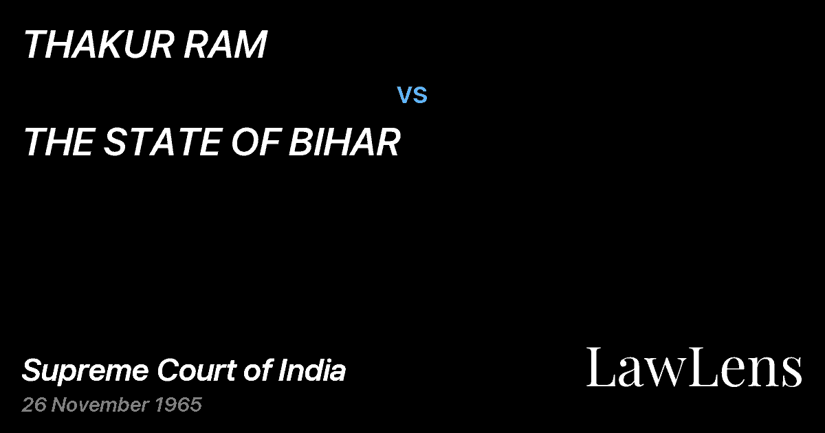 Preview image for THAKUR RAM vs. THE STATE OF BIHAR