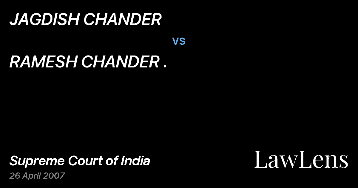 Preview image for JAGDISH CHANDER vs. RAMESH CHANDER .