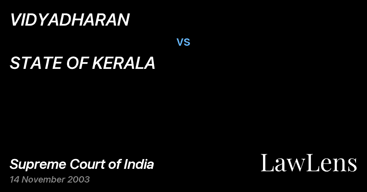 Preview image for VIDYADHARAN vs. STATE OF KERALA