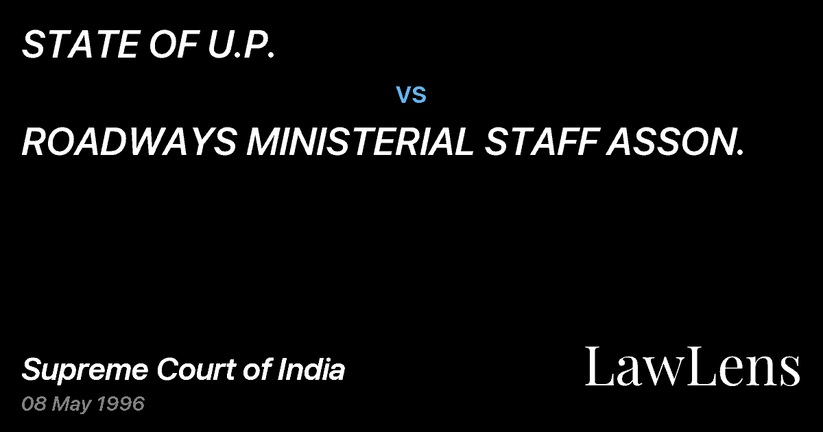 Preview image for STATE OF U.P. vs. ROADWAYS MINISTERIAL STAFF ASSON.