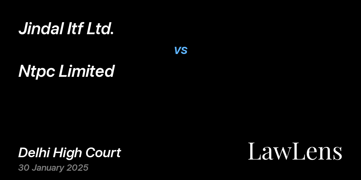 Preview image for Jindal Itf Ltd. vs. Ntpc Limited