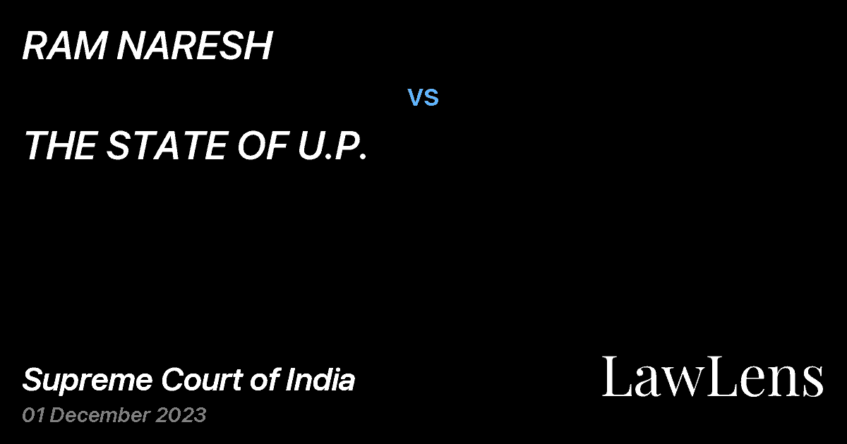 Preview image for RAM NARESH vs. THE STATE OF U.P.
