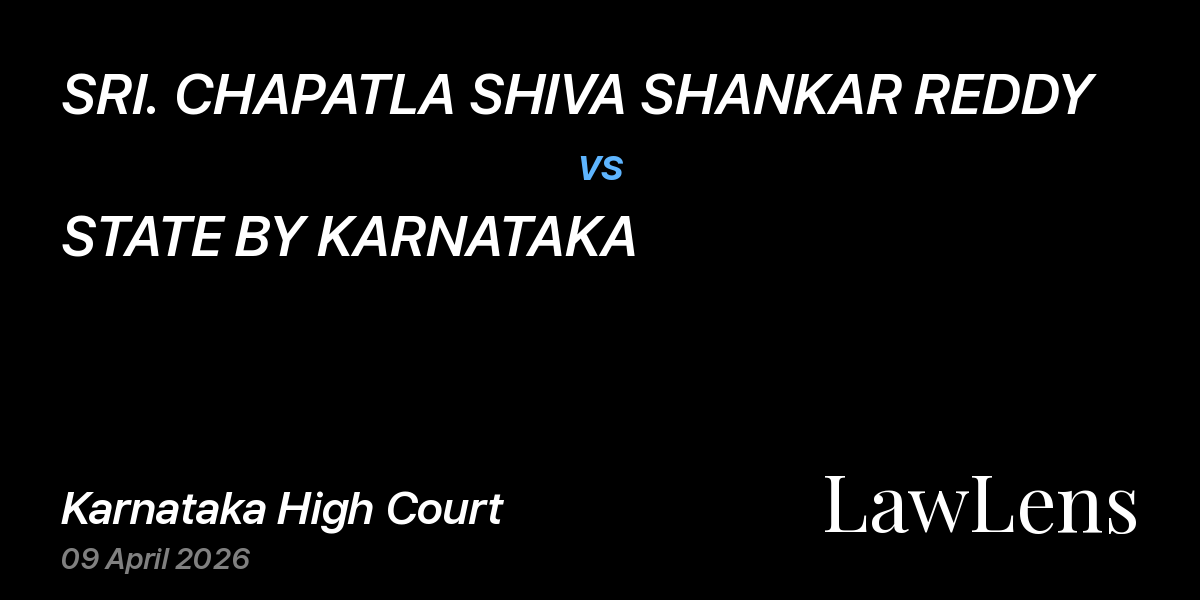 Preview image for SRI. CHAPATLA SHIVA SHANKAR REDDY vs. STATE BY KARNATAKA