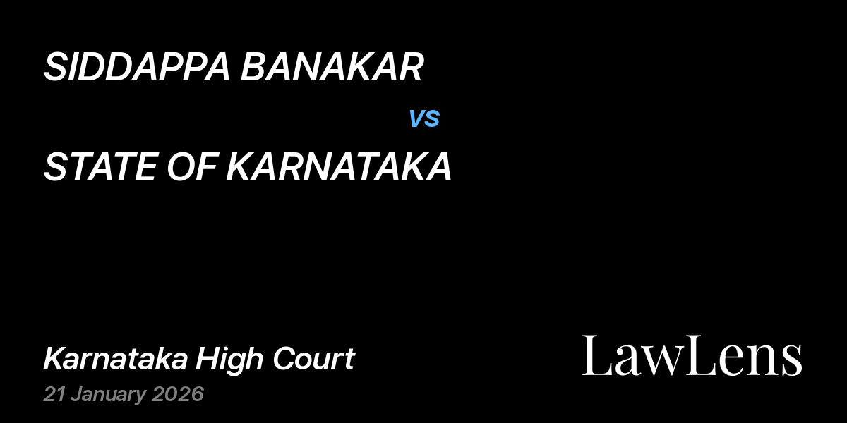 Preview image for SIDDAPPA BANAKAR vs. STATE OF KARNATAKA
