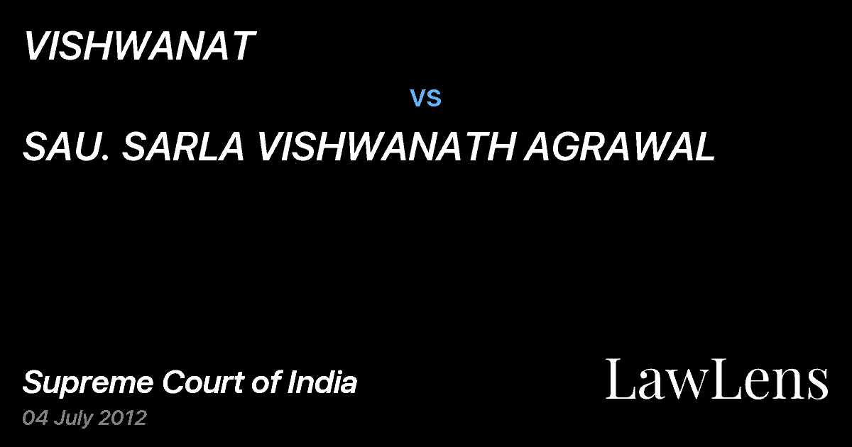 Preview image for VISHWANAT vs. SAU. SARLA VISHWANATH AGRAWAL