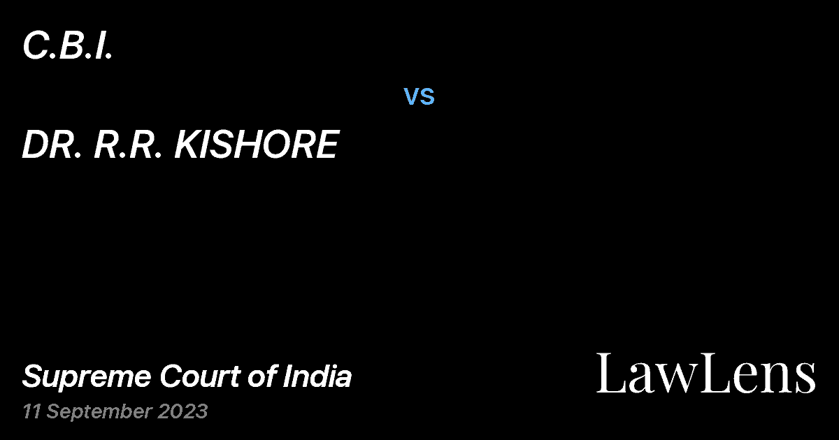 Preview image for C.B.I. vs. DR. R.R. KISHORE
