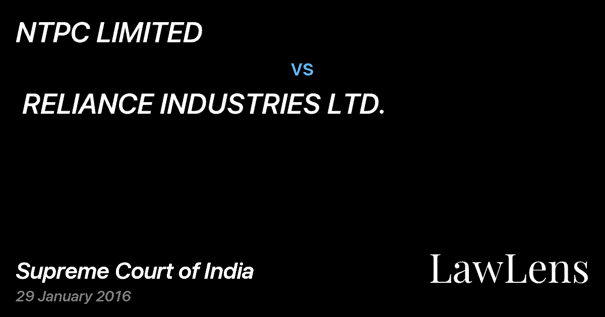 Preview image for NTPC LIMITED vs. RELIANCE INDUSTRIES LTD.