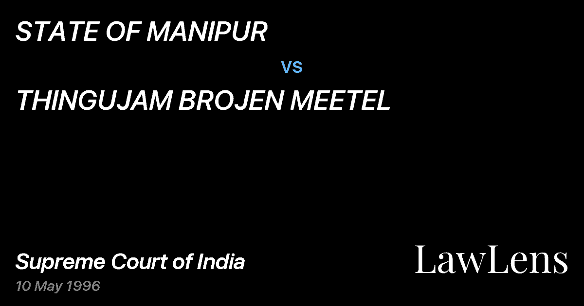 Preview image for STATE OF MANIPUR vs. THINGUJAM BROJEN MEETEL