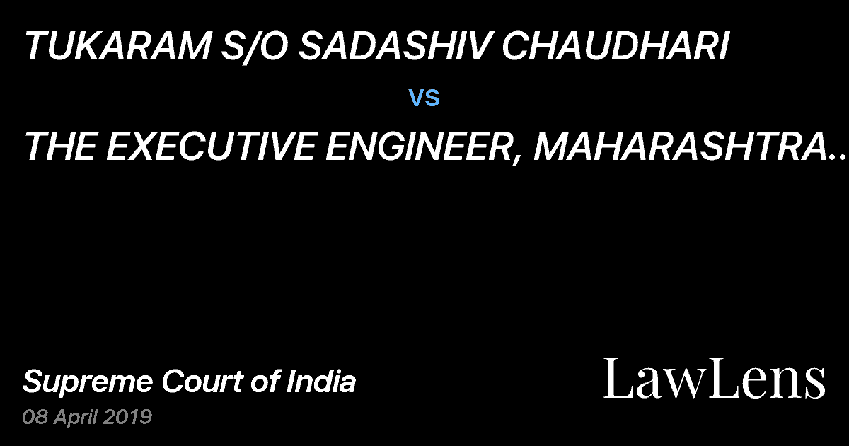 Preview image for TUKARAM S/O SADASHIV CHAUDHARI vs. THE EXECUTIVE ENGINEER, MAHARASHTRA STATE ELECTRICITY DISTRIBUTION COMPANY LTD .