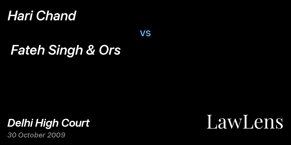 Preview image for Hari Chand  vs.  Fateh Singh & Ors