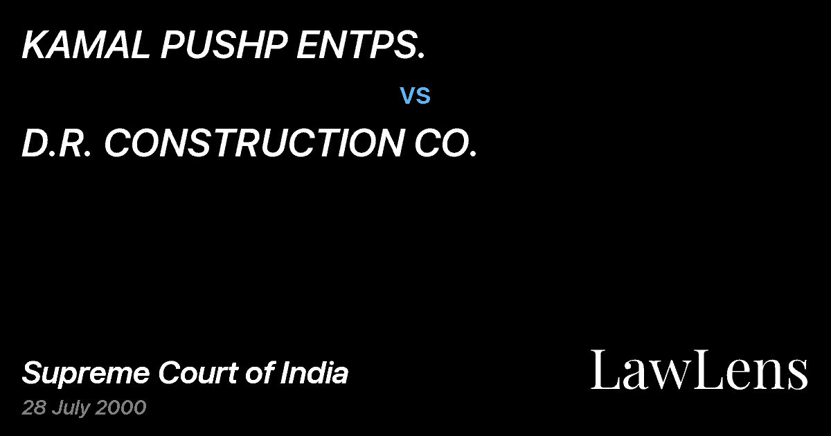 Preview image for KAMAL PUSHP ENTPS. vs. D.R. CONSTRUCTION CO.