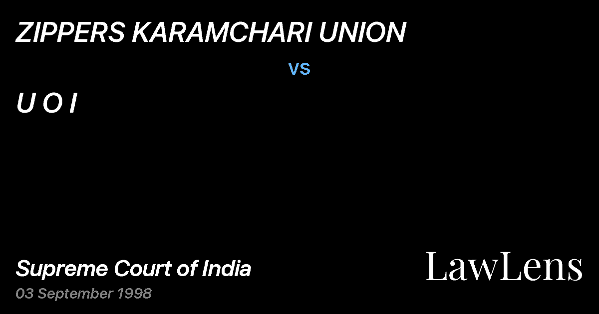 Preview image for ZIPPERS KARAMCHARI UNION vs. U O I