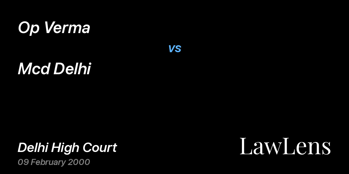 Preview image for Op Verma vs. Mcd Delhi