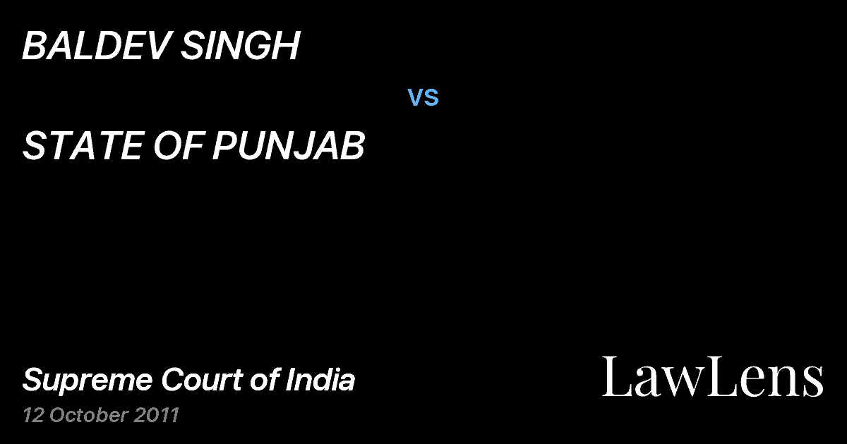 Preview image for BALDEV SINGH vs. STATE OF PUNJAB
