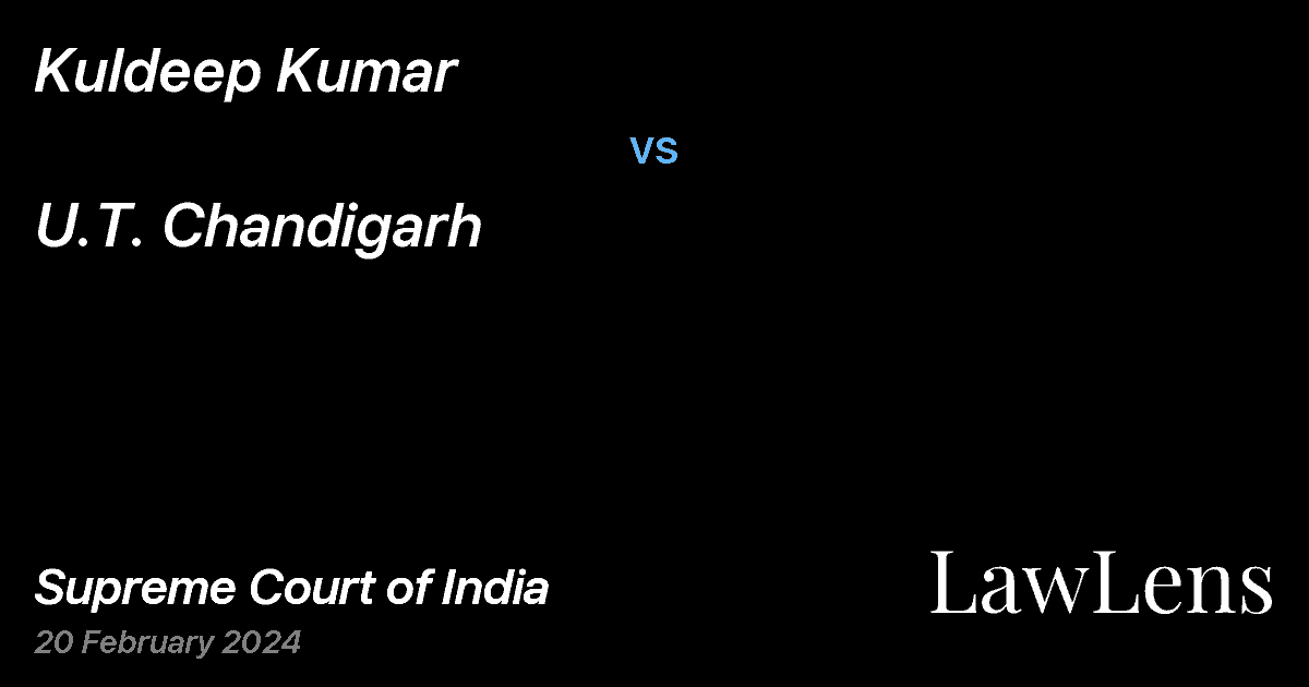 Preview image for Kuldeep Kumar vs. U.T. Chandigarh