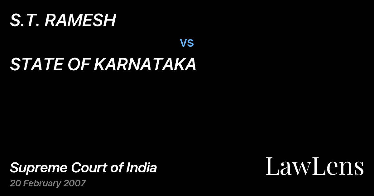 Preview image for S.T. RAMESH vs. STATE OF KARNATAKA