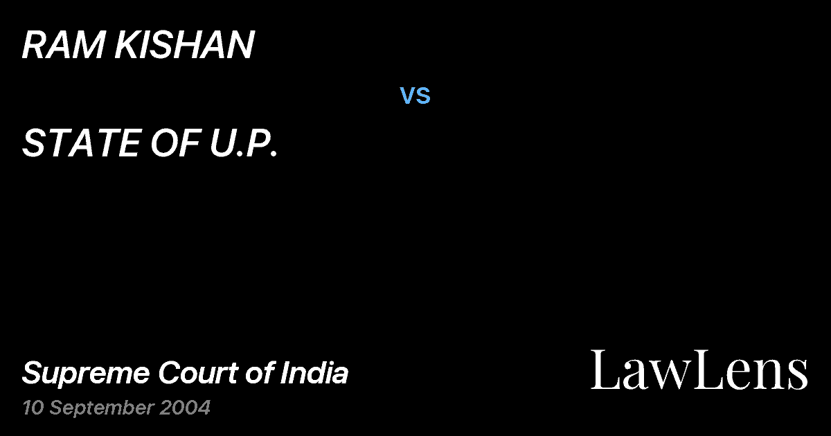 Preview image for RAM KISHAN vs. STATE OF U.P.