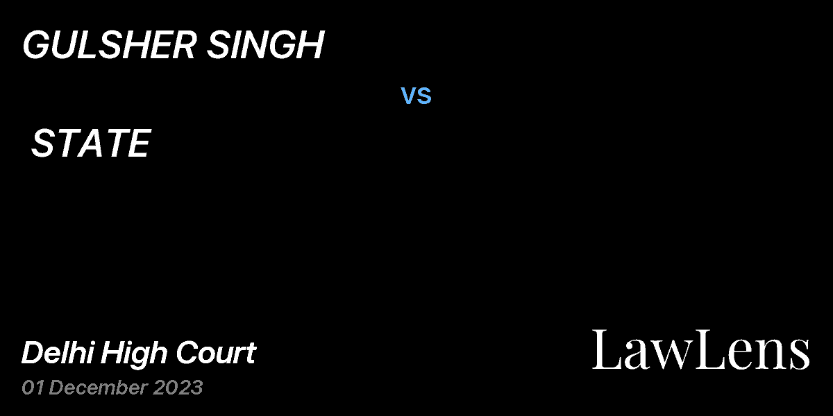 Preview image for GULSHER SINGH  vs.  STATE