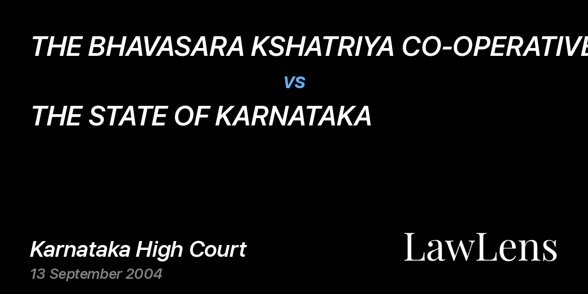 Preview image for THE BHAVASARA KSHATRIYA CO-OPERATIVE BANK LTD vs. THE STATE OF KARNATAKA
