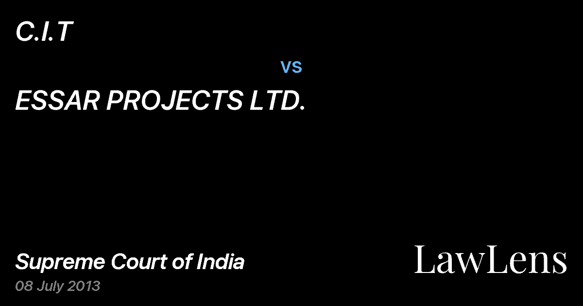 Preview image for C.I.T vs. ESSAR PROJECTS LTD.