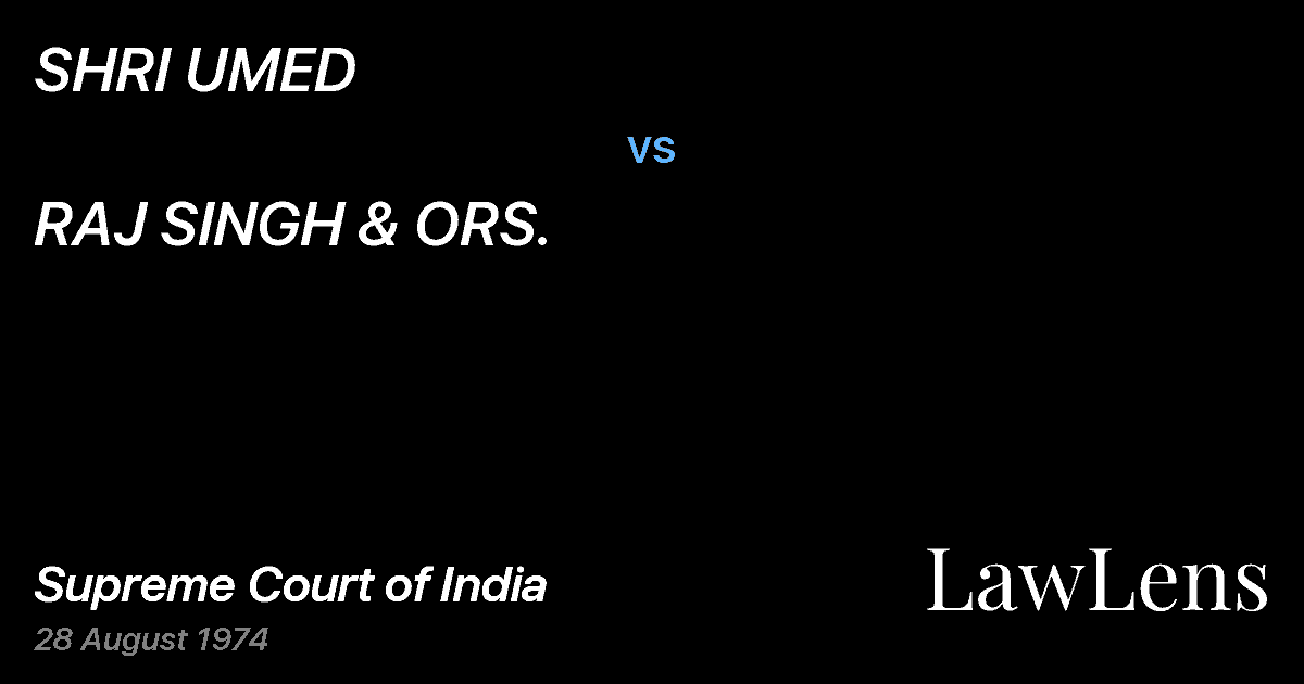 Preview image for SHRI UMED vs. RAJ SINGH & ORS.