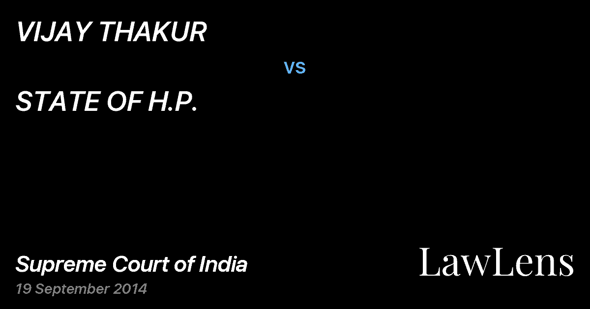 Preview image for VIJAY THAKUR vs. STATE OF H.P.