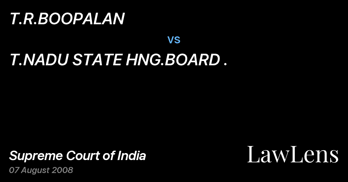 Preview image for T.R.BOOPALAN vs. T.NADU STATE HNG.BOARD .