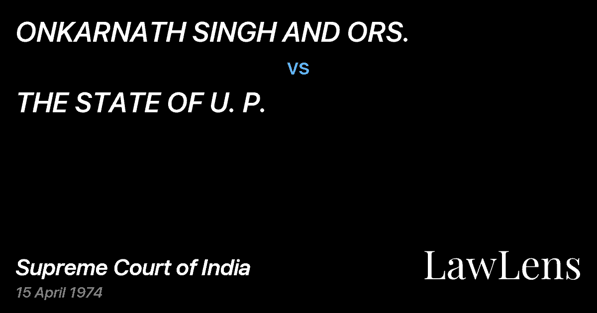 Preview image for ONKARNATH SINGH AND ORS. vs. THE STATE OF U. P.