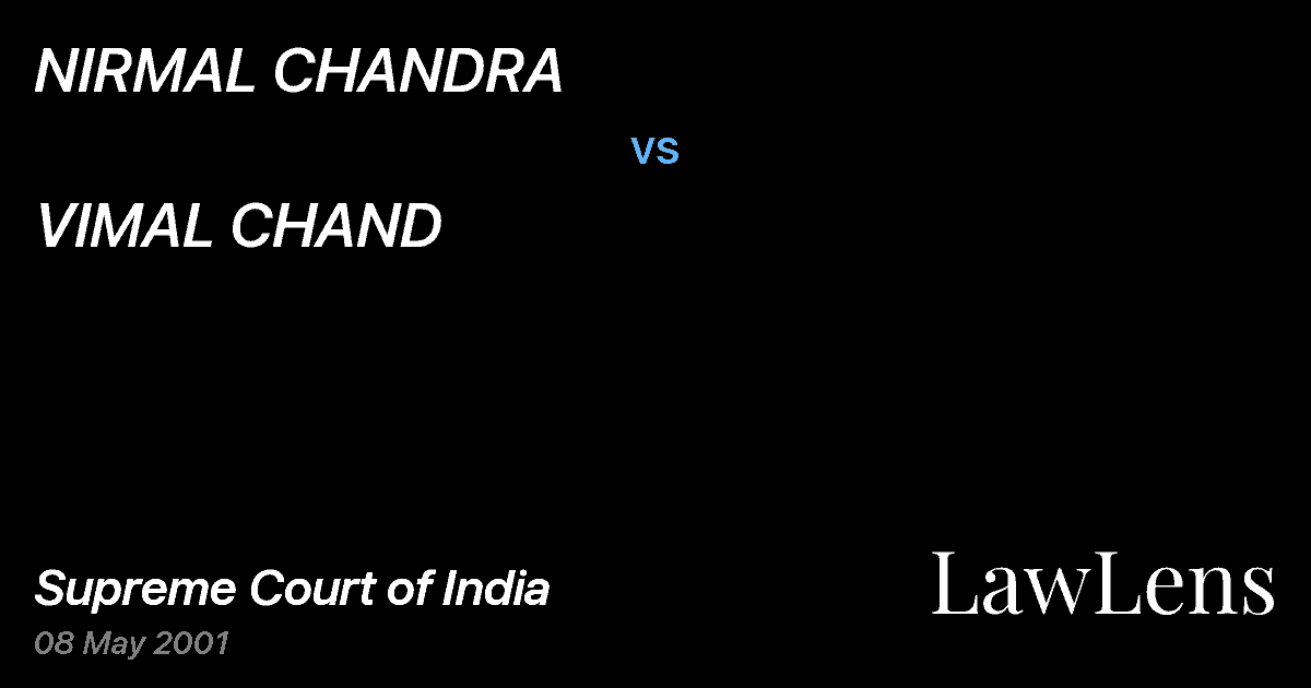 Preview image for NIRMAL CHANDRA vs. VIMAL CHAND