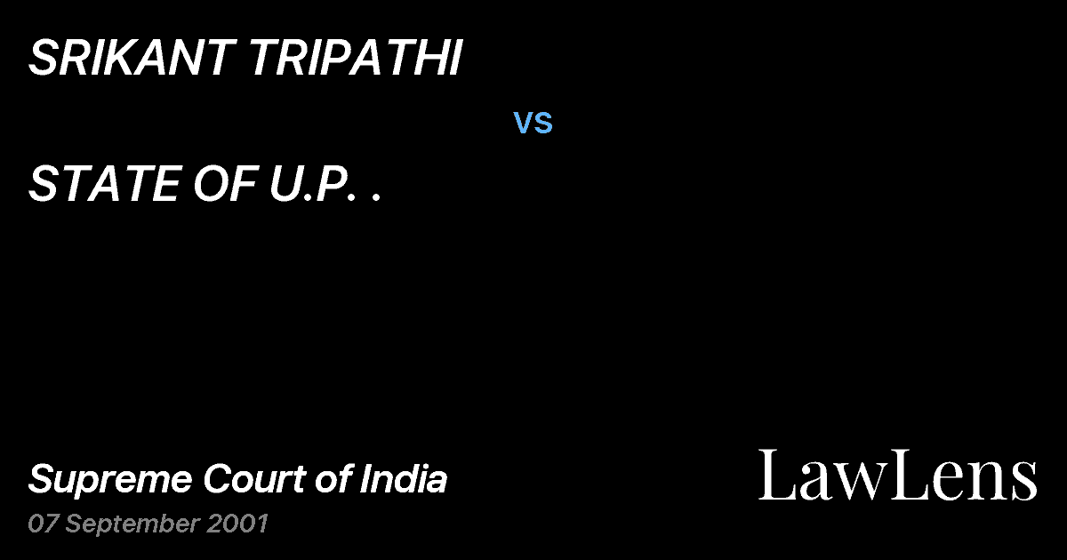 Preview image for SRIKANT TRIPATHI vs. STATE OF U.P. .
