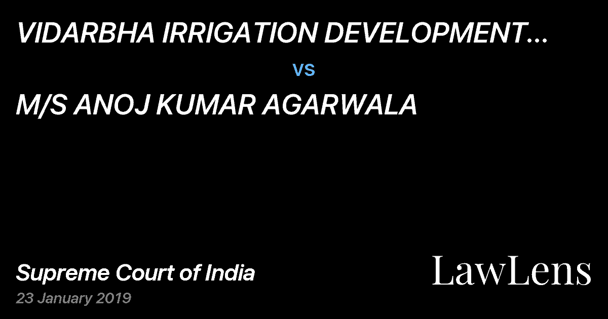 Preview image for VIDARBHA IRRIGATION DEVELOPMENT CORPORATION vs. M/S ANOJ KUMAR AGARWALA