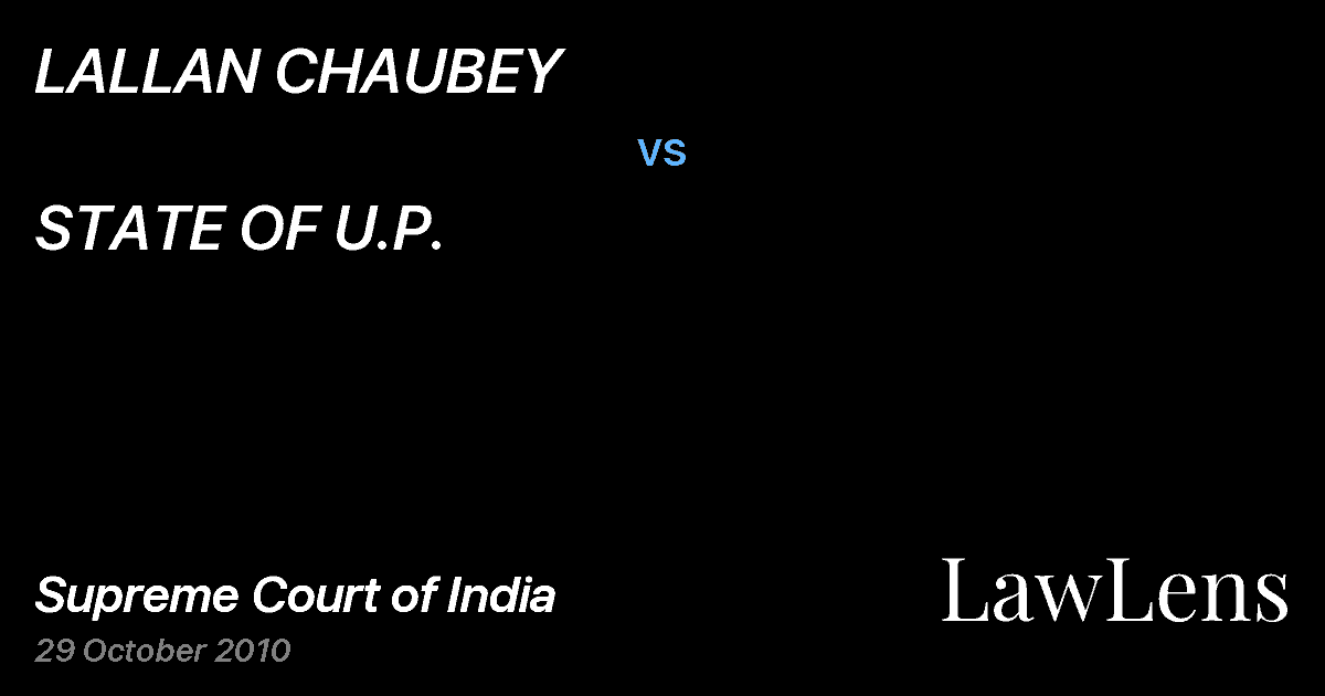 Preview image for LALLAN CHAUBEY vs. STATE OF U.P.